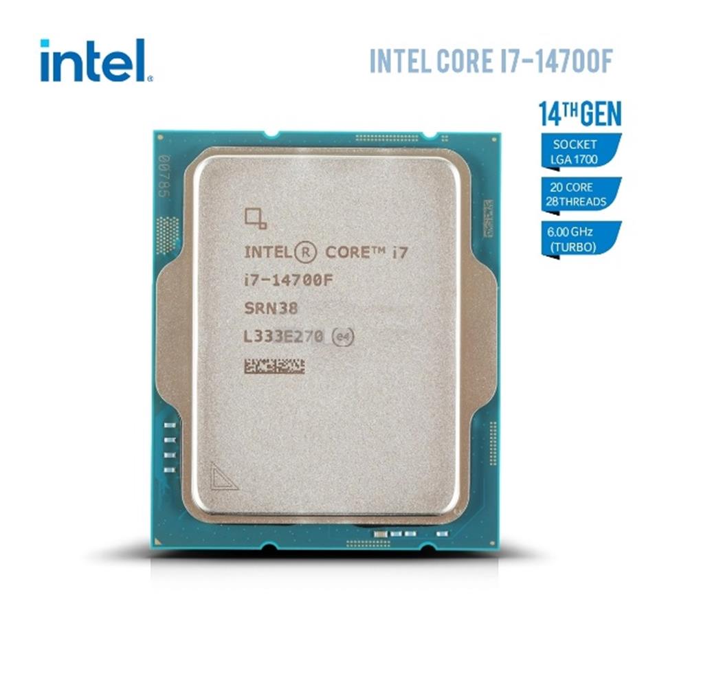 Intel Core i7 14700F TRAY 2.1GHz 20 Çekirdek 33MB İŞLEMCI