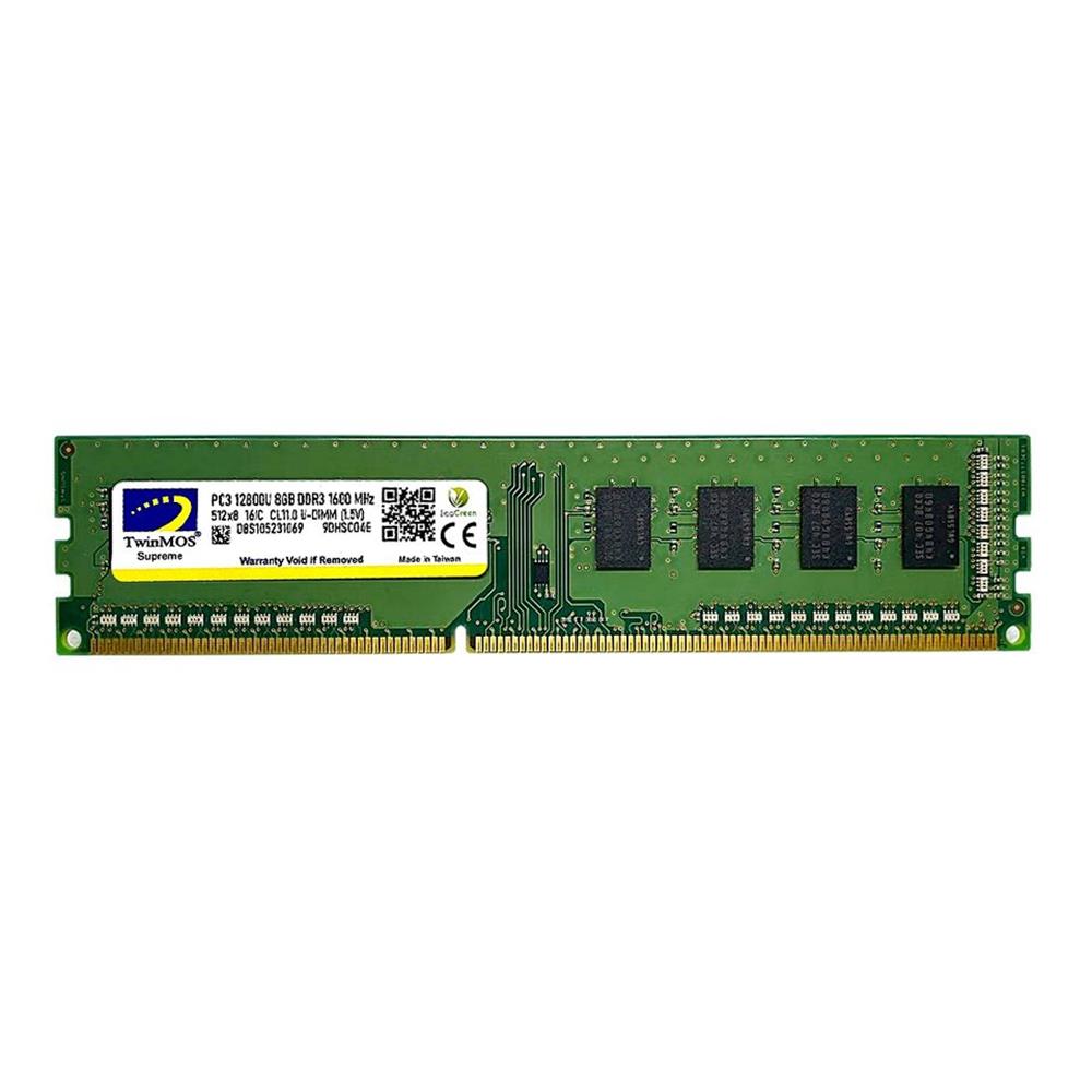 TwinMOS DDR3 8GB 1600MHz 1.5V MDD38GB1600D Desktop DAHILI BELLEK
