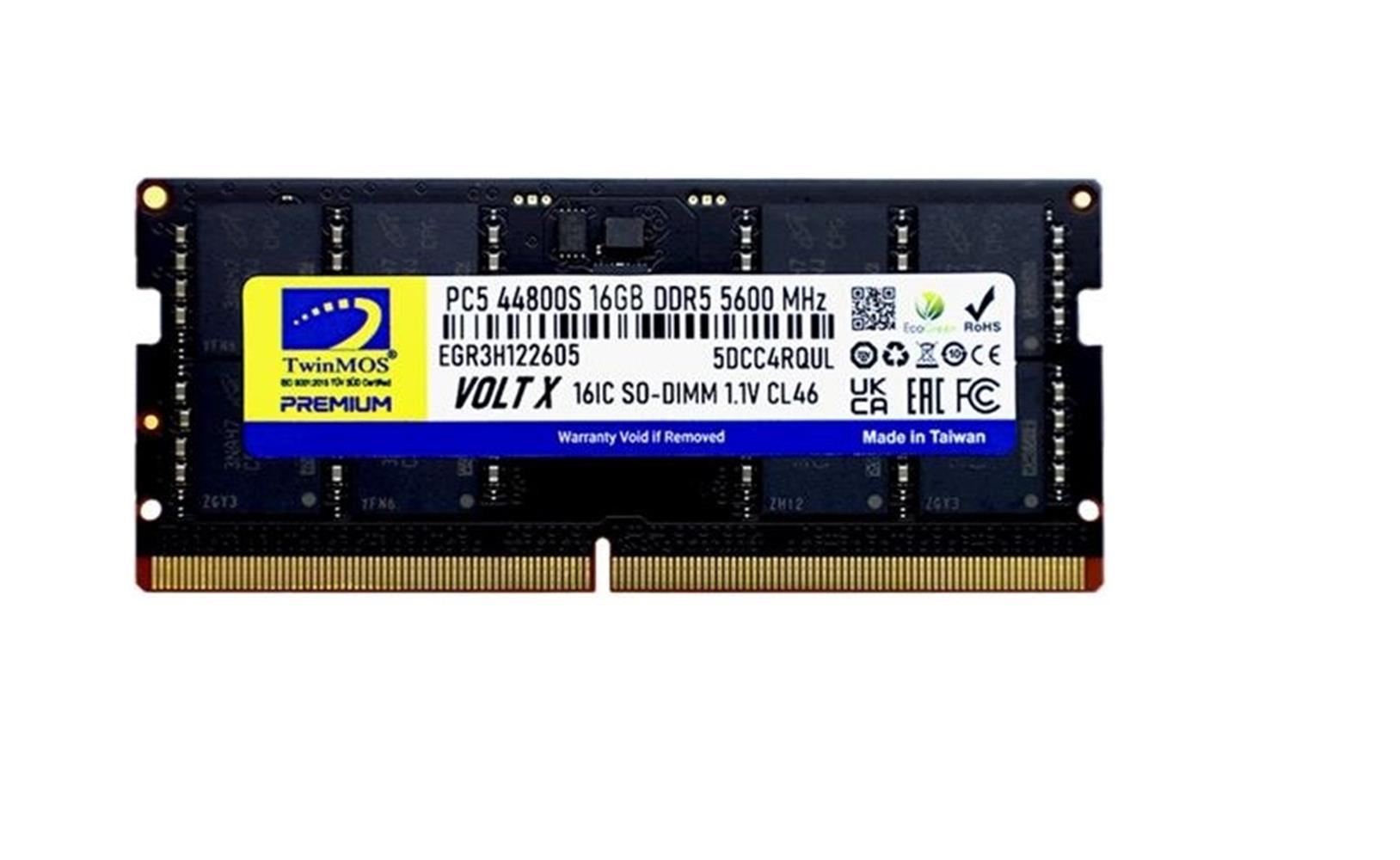 TwinMOS DDR5 16GB 5600MHz CL46 TMD516GB5600S46 Not DAHILI BELLEK