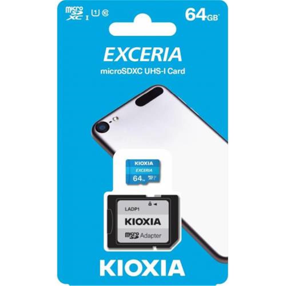 Kioxia 64GB Exceria microSDXC UHS-1 C10 100MB/sn H KART (SD,MINI SD)(HAFIZA) BELLEK
