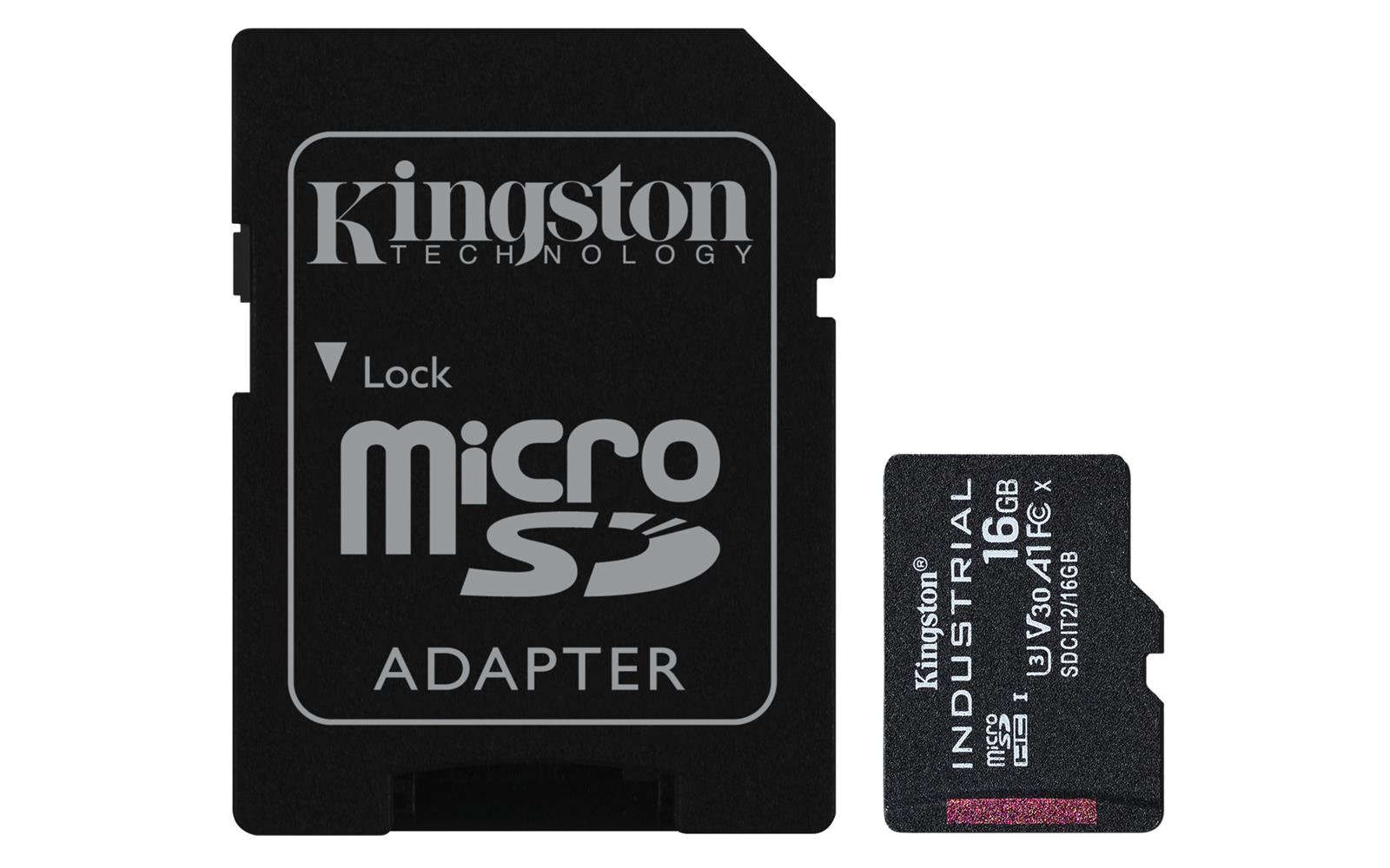 Kingston SDCIT2/16GB 16GB Industrial Hafıza Kartı (SD,MINI SD)(HAFIZA) BELLEK