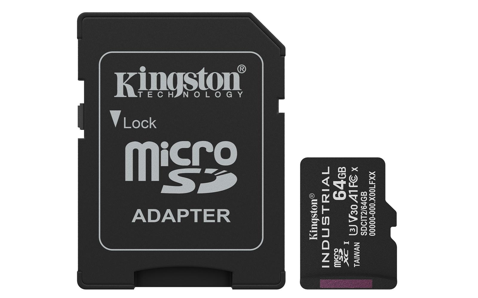 Kingston SDCIT2/64GB 64GB Industrial Hafıza Kartı (SD,MINI SD)(HAFIZA) BELLEK