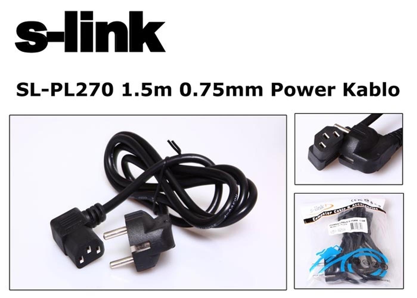 S-link sl-pl270 1.5mt 0.75mm L Power  Elektrik GÜÇ KABLOLARI