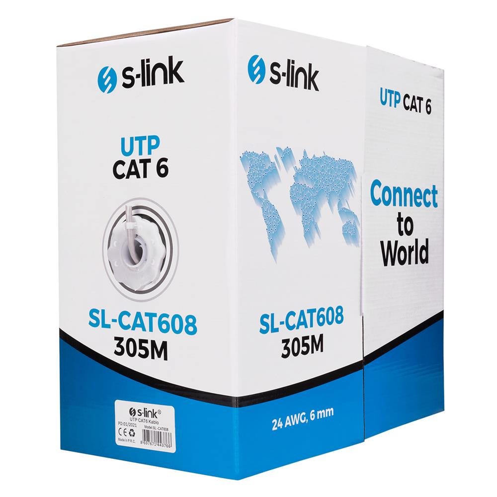 S-link sl-cat608 305mt Utp Cat6 Kablo 24awg PATCH