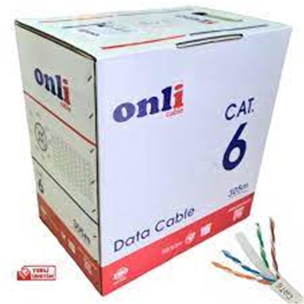 Onli U-UTP 24 AWG CCA 305 Metre Cat6 Kablo PATCH