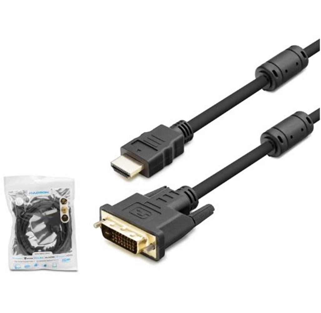 HADRON HDX7752 DVI (M) TO HDMI (M) KABLO 24+1 PVC PATCH CAT6