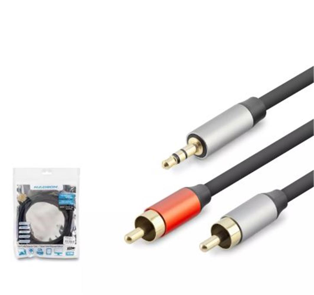 HADRON HDX1074 3.5MM TO 2RCA KABLO 2LINE GOLD 3M S PATCH CAT6