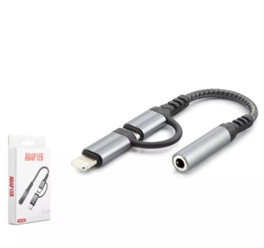 Hadron Gj-026 Type-C + Lightning To 3.5Mm F Kablo PATCH CAT6