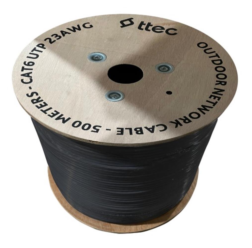 Ttec KBL-CAT6-23CCA/OUT500S Dış Mekan Siyah 500 me PATCH KABLO