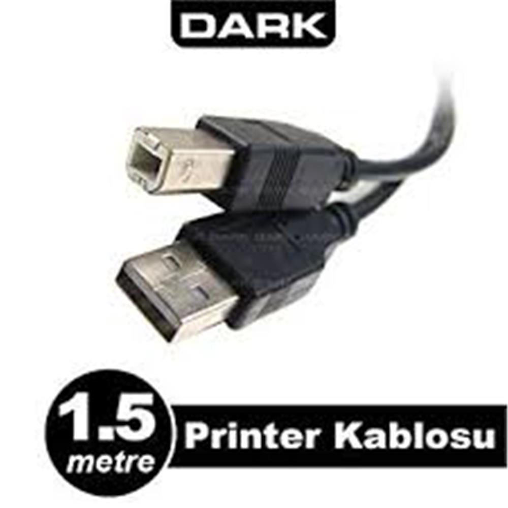 Dark DK CB USB2PRNL151 1.5mt USB 2.0 Yazıcı Kablo