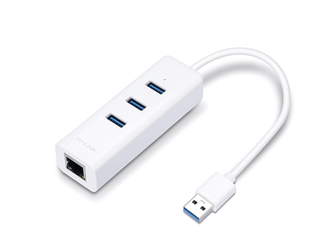 TP-LINK UE330 USB 3.0 3-Port Hub ve Gigabit Ethern DÖNÜŞTÜRÜCÜ ADAPTÖR