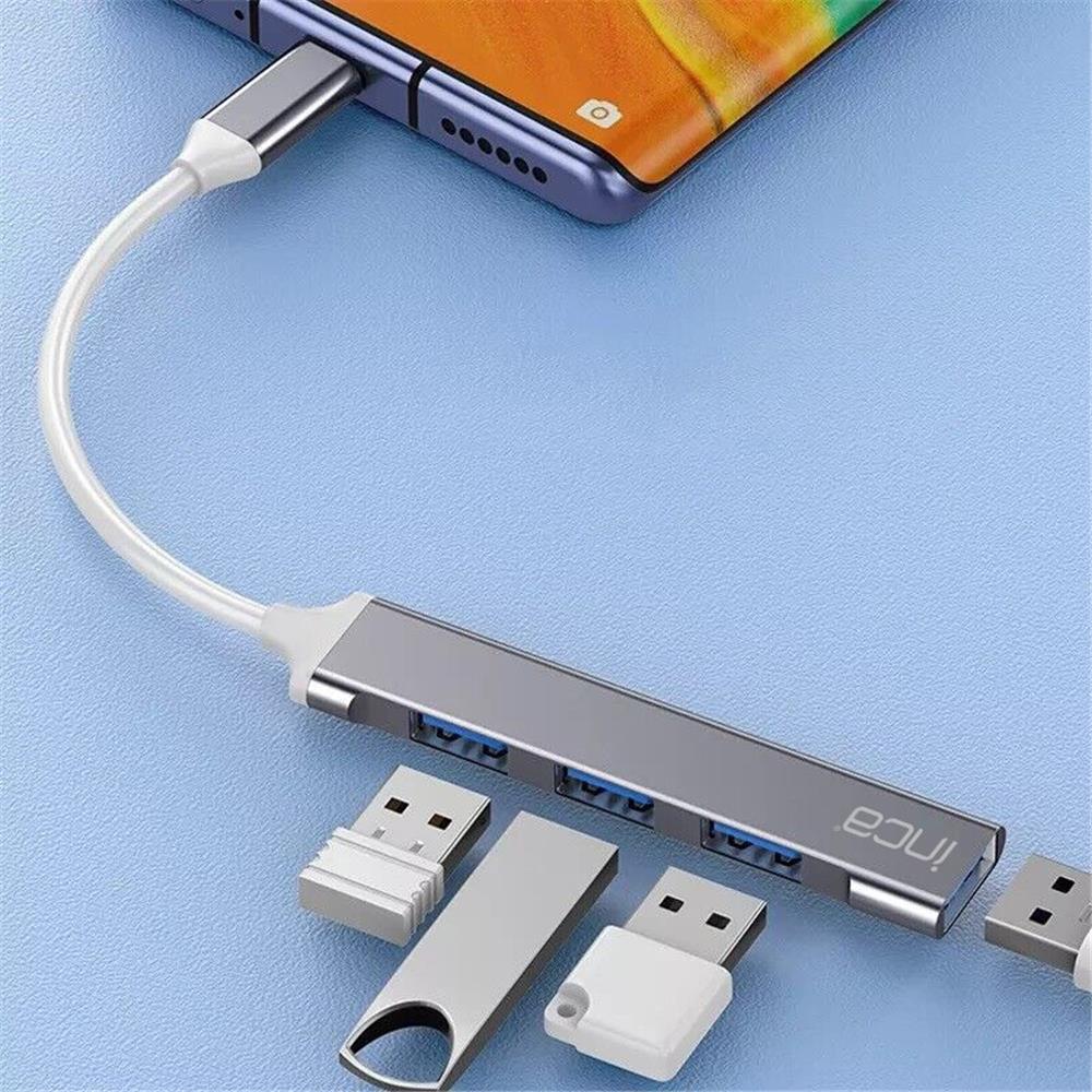Inca IUSB-04T Type-C Grişli 4Port Usb Hub 3X2.0 US DÖNÜŞTÜRÜCÜ ADAPTÖR