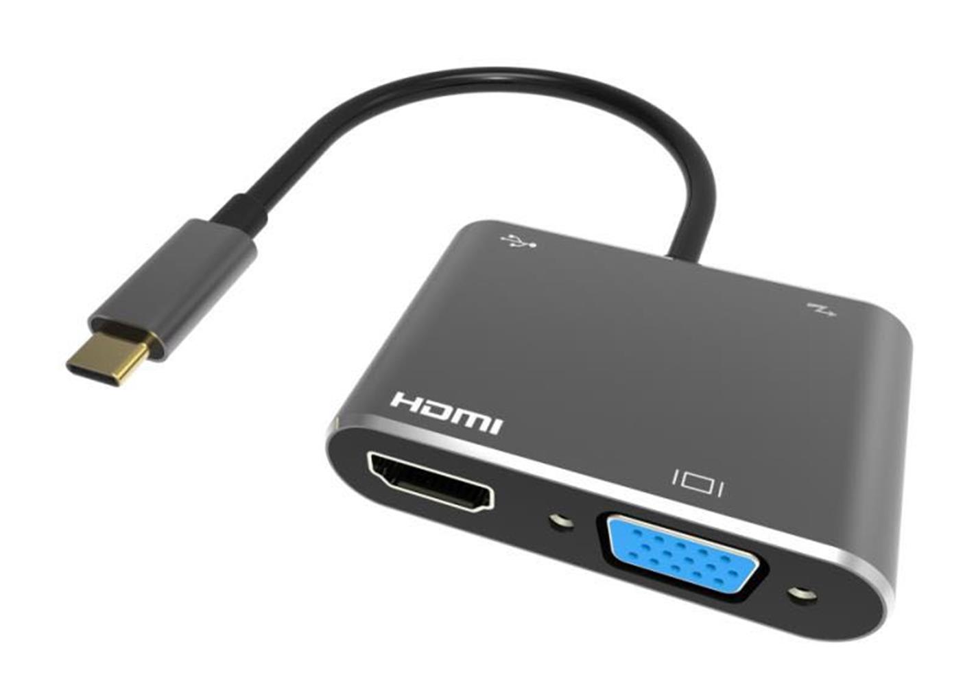 Vcom CU451 Type-C To Vga Hdmi Usb Type-C DÖNÜŞTÜRÜCÜ ADAPTÖR