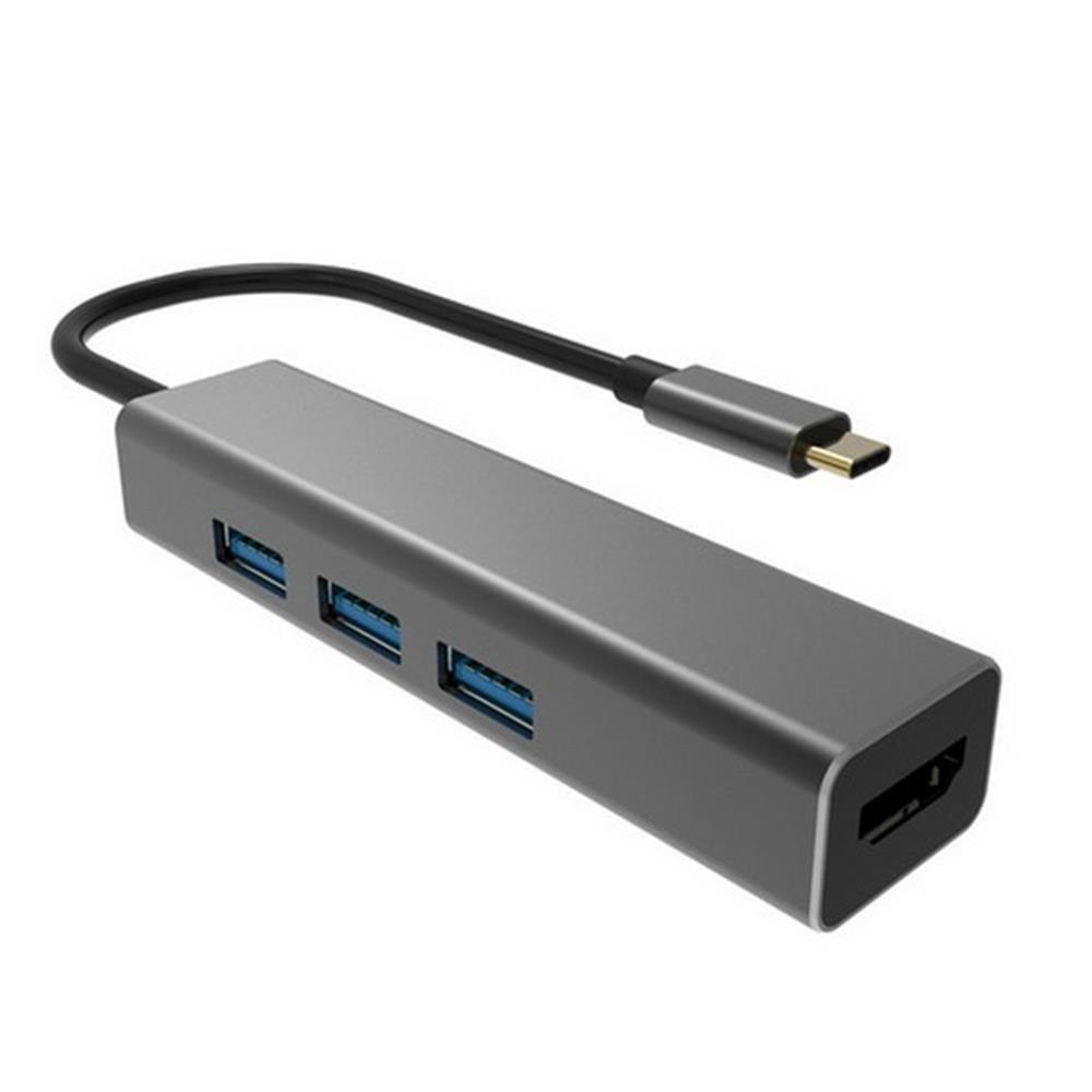 Vcom DH318 Type-C To Usb 3.0*3 Hdmi DÖNÜŞTÜRÜCÜ ADAPTÖR