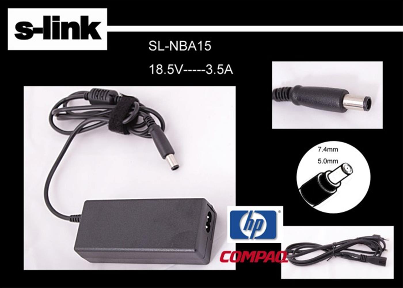 S-link SL-NBA15 18.5v 3.5a 7.4*5.0 Notebook Adaptö ŞARJ ALETI