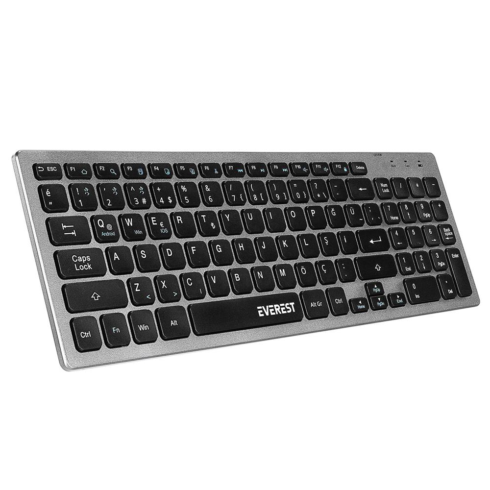 Everest KB-BT88 Siyah/Gri Bluetooth Ultra İnce Q M