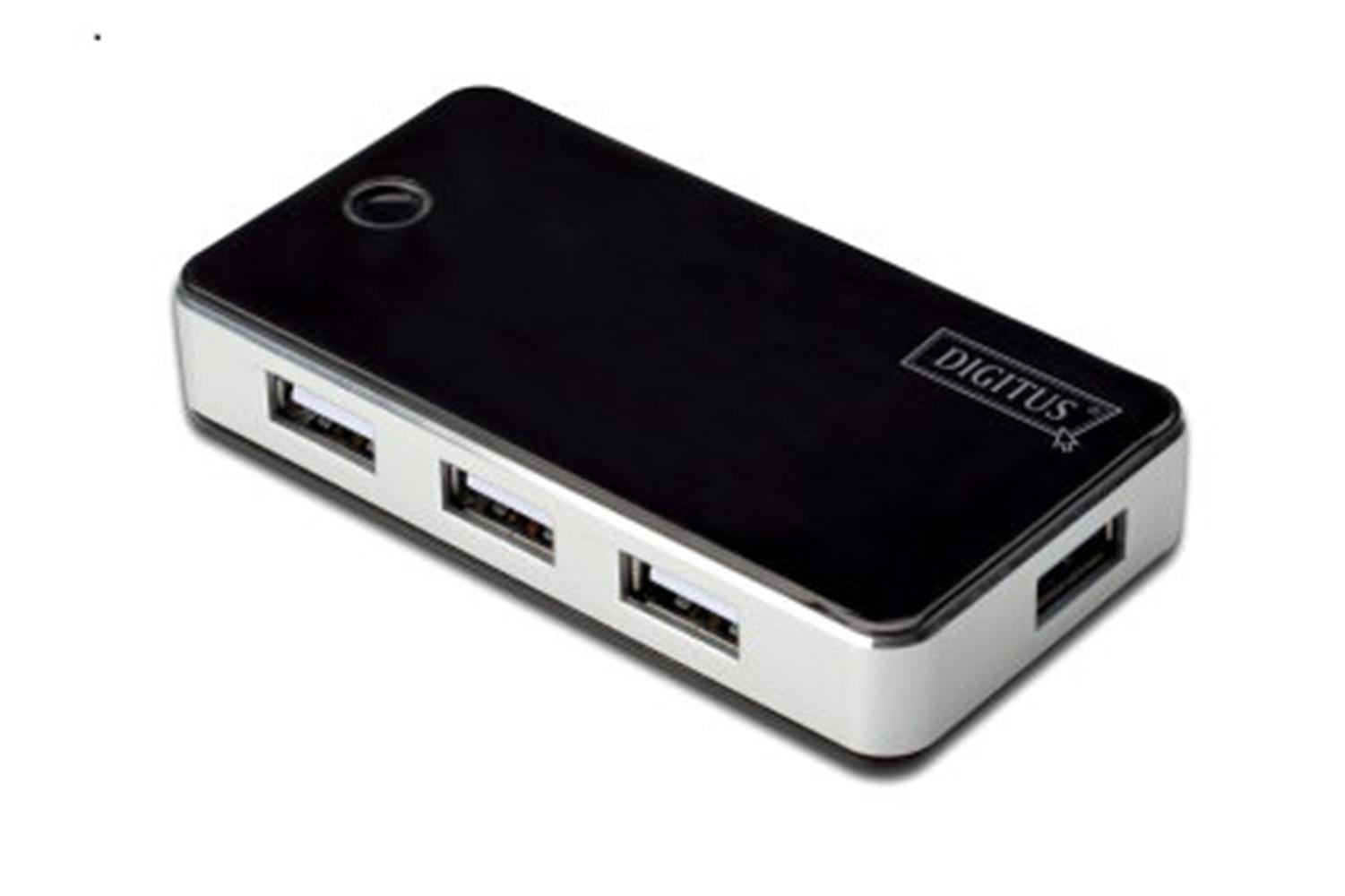 Digitus DA-70222 7 Port USB Hub, USB 2.0, siyah READER