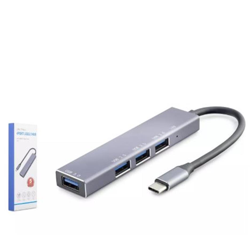 HADRON HDX7043 TYPE-C HUB 4*USB3.0 GRİ READER