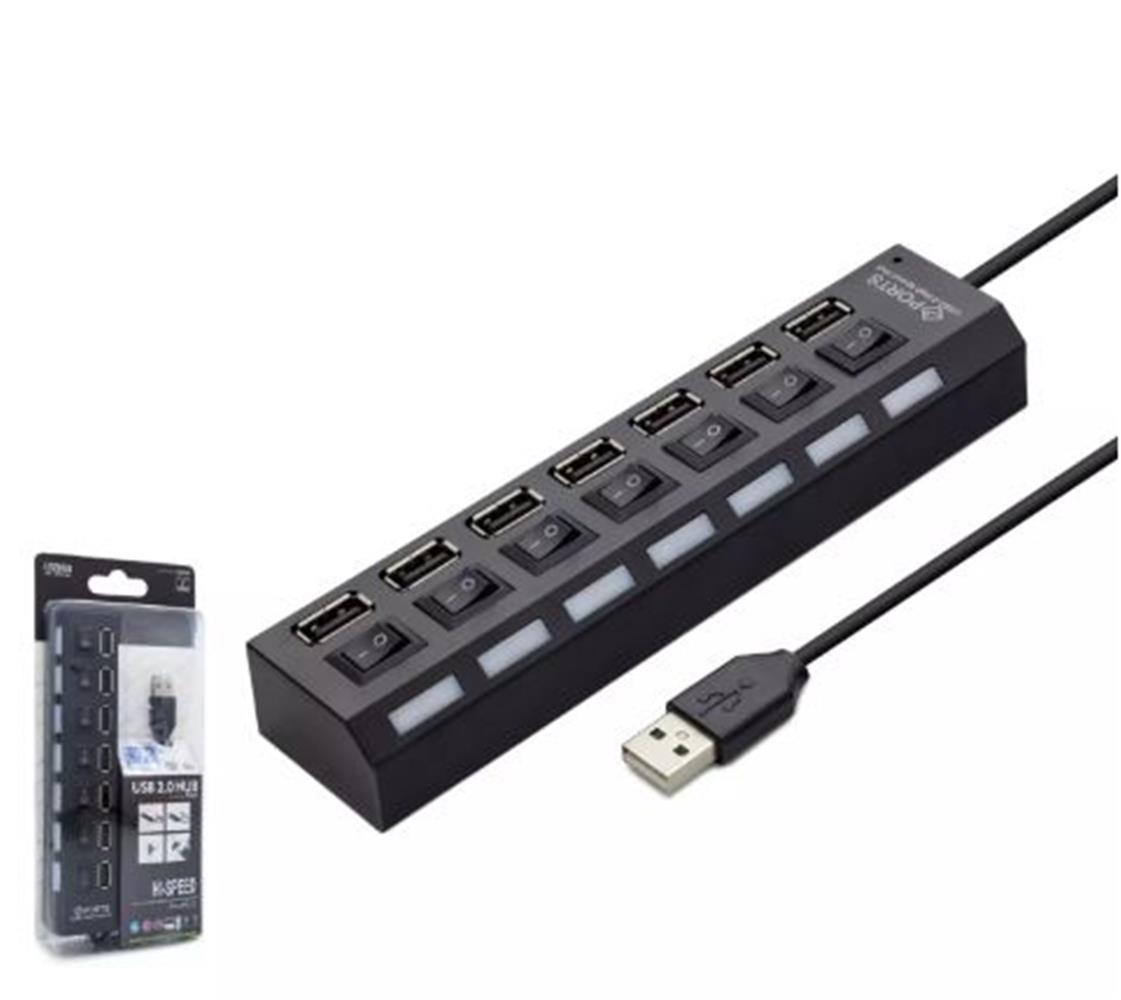 Hadron Hdx7001 Usb Hub 7*Usb Siyah READER
