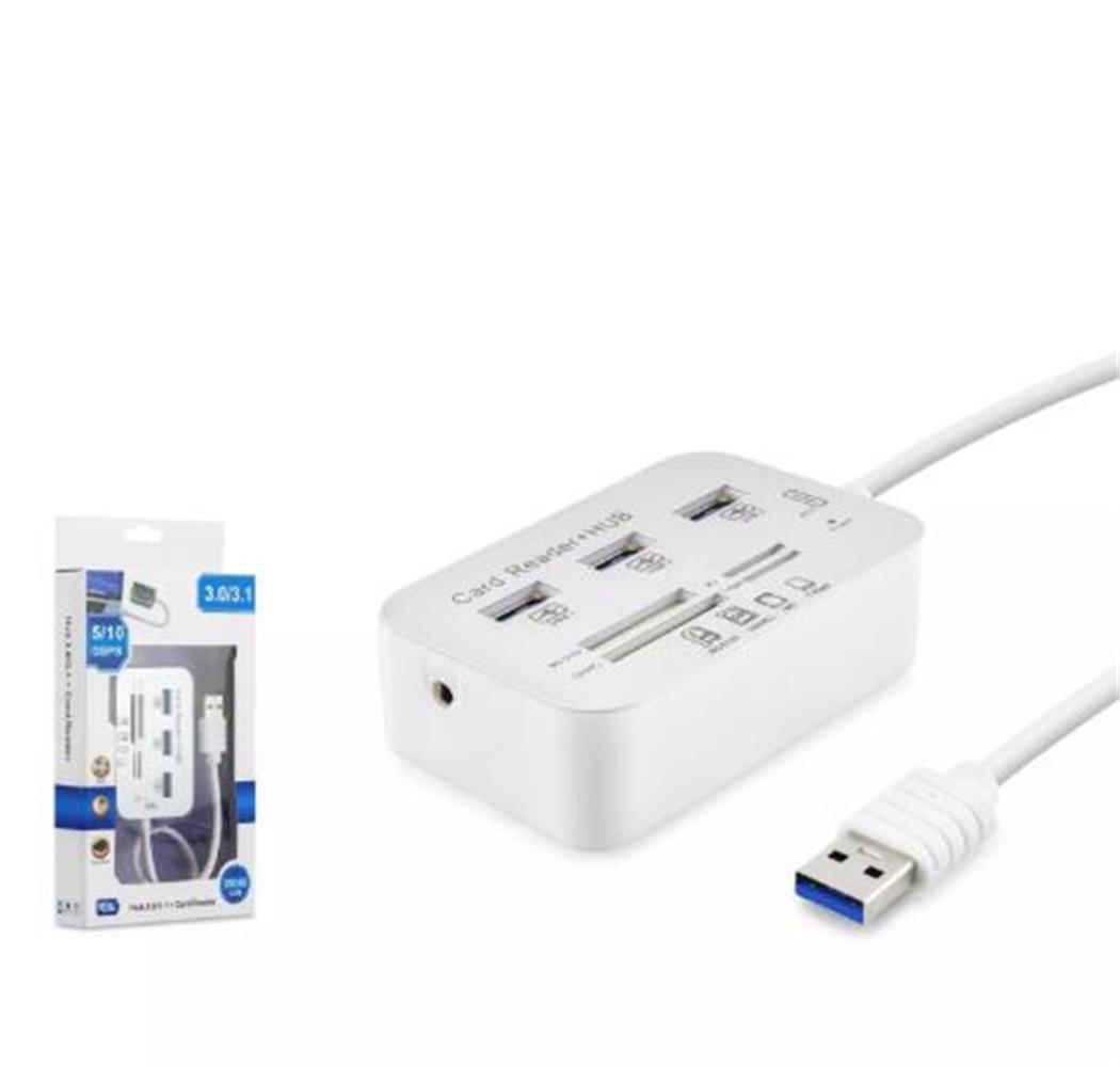 Hadron Hdx7028 Usb3.0 Hub Combo 3*Usb3.0 + Ms + Sd READER