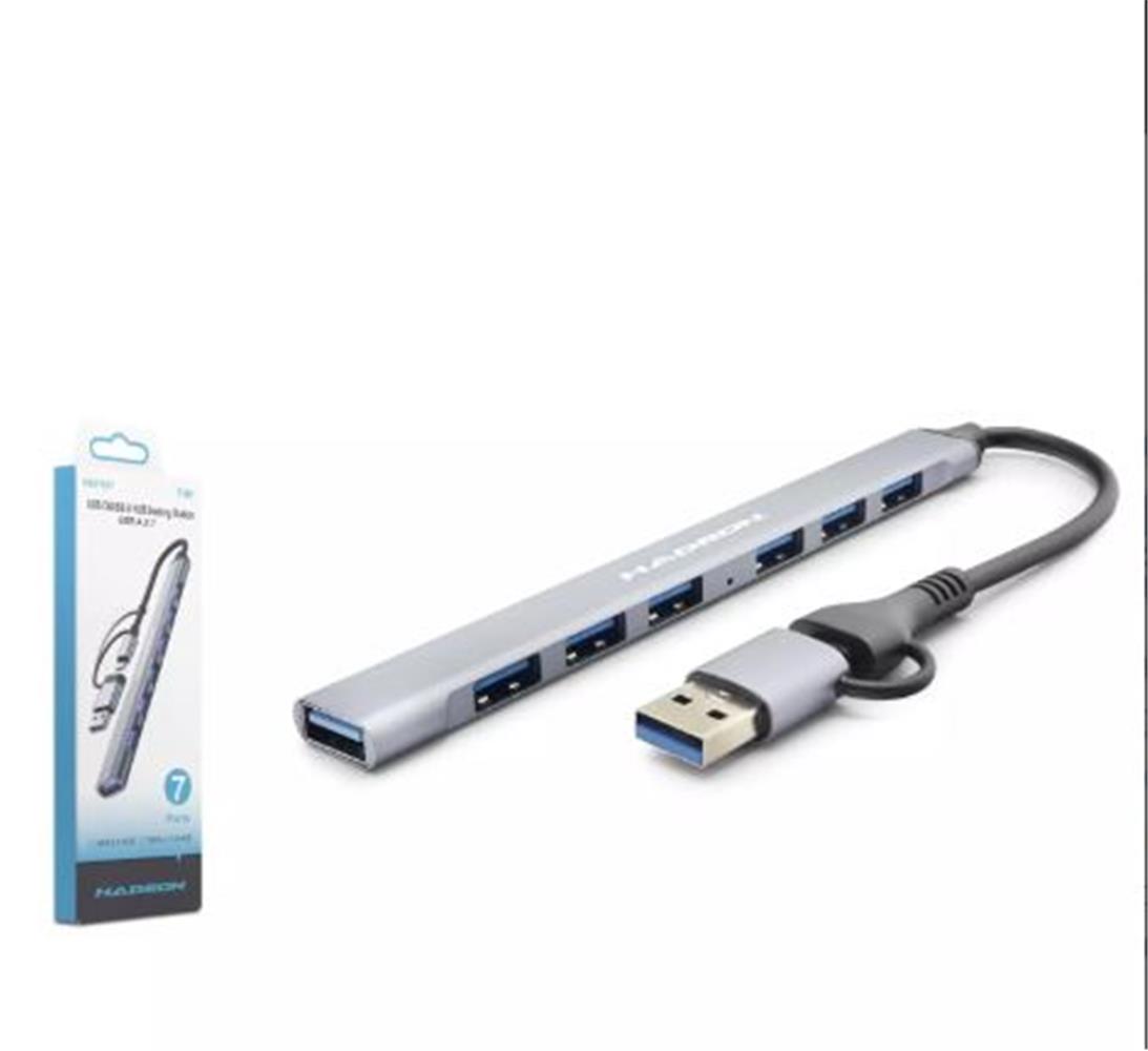 Hadron Hdx7857 Usb + Type-C Hub 7In1 1*Usb3.0 6*Us READER