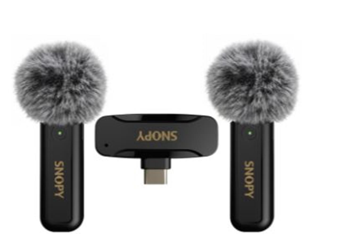 Snopy SN-MW80 Siyah 2 Mikrofonlu Kablosuz Type-c Y KULAKLIK