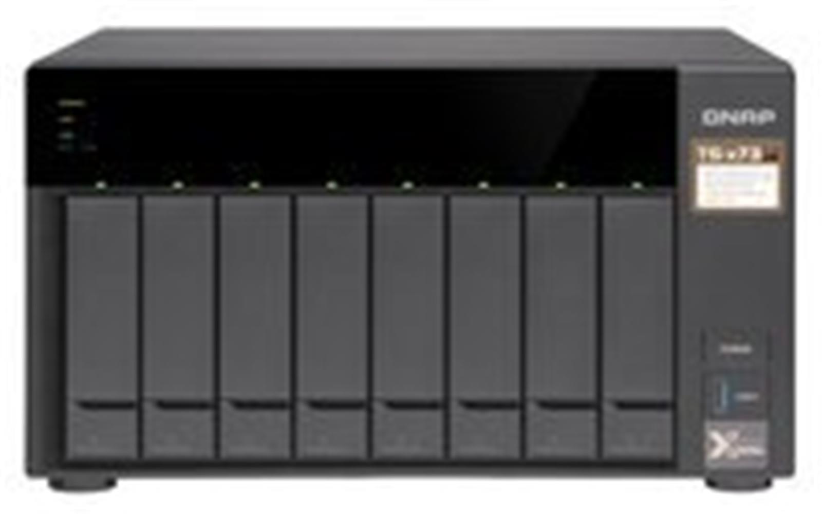 QNAP TS-873AU-RP-4GB Ram 8 HDD Yuvalı Siyah  Rack NAS SERVER