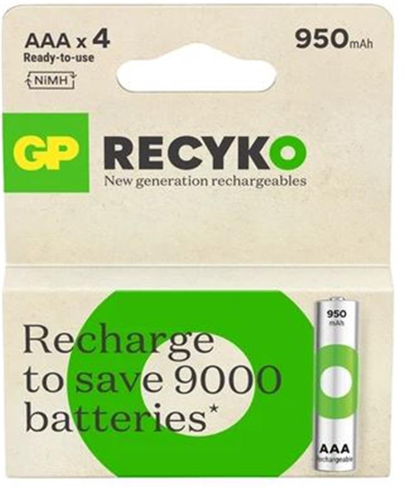 GP AAA 950 mAh Şarjlı İnce Kalem Pil 4'lü Paket