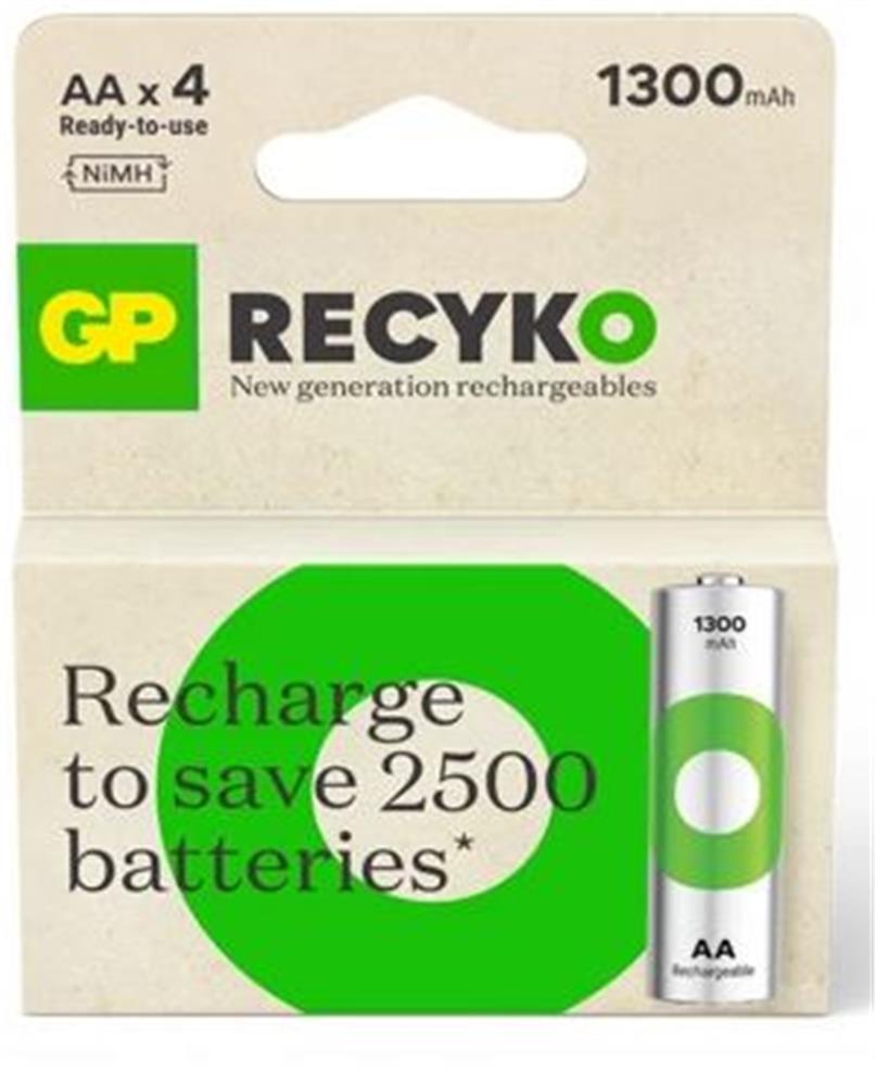 GP AA 1300 mAh Şarjlı Kalem Pil 4'lü Paket Kalem