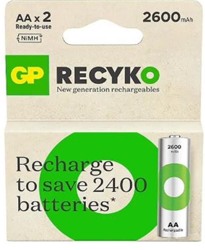GP AA 2600 mAh Şarjlı Kalem Pil 2'li Paket Kalem