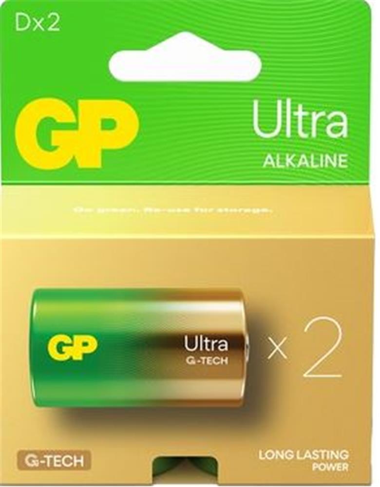 GP LR20 Büyük Boy Ultra Alkalin Pil 2'li Paket
