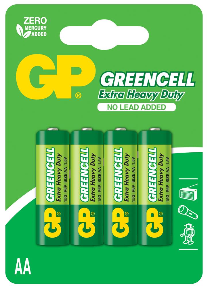 GP Greencel R6 AA Boy Çinko Kalem Pil 4lü Paket