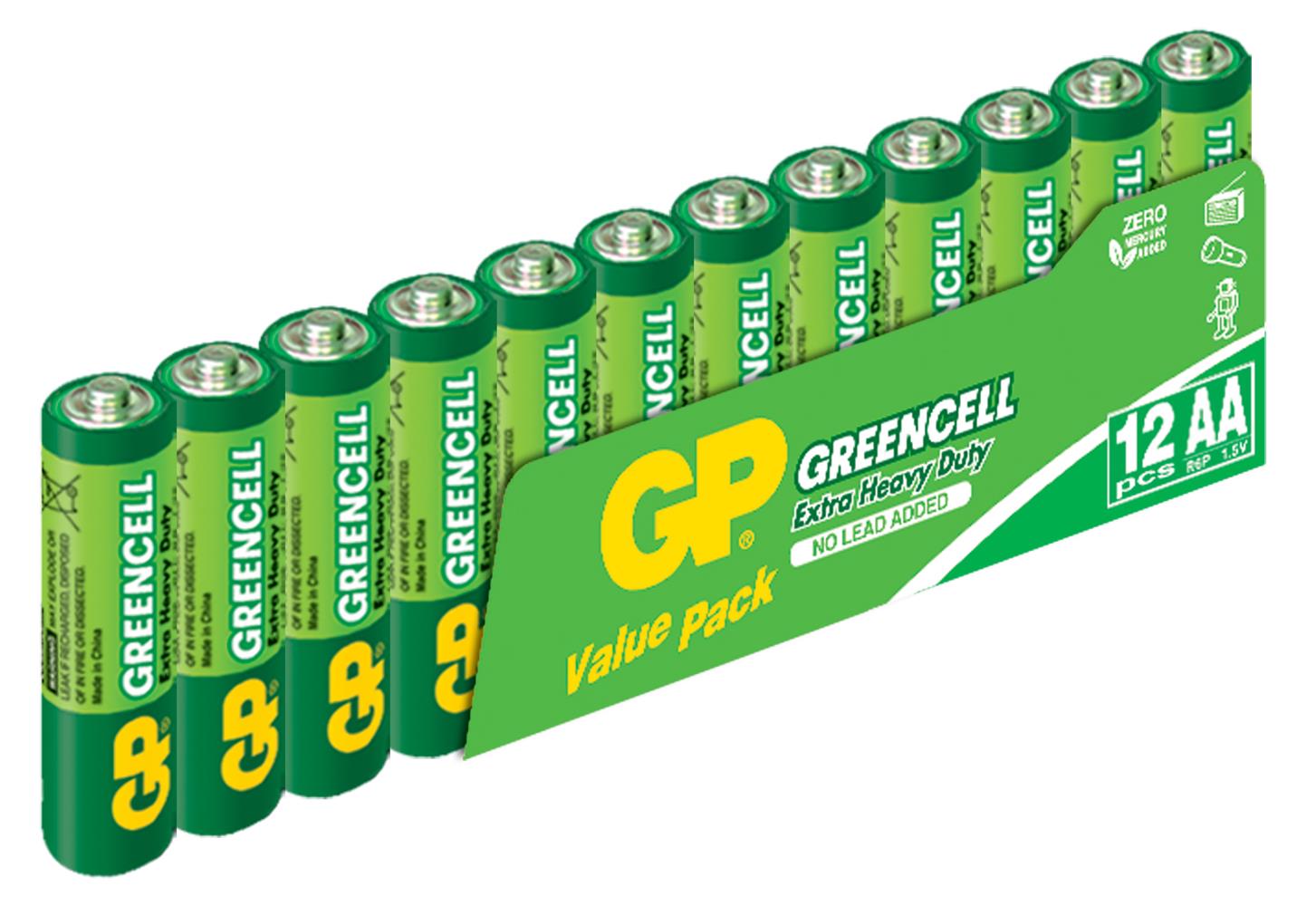 GP Greencel R6 AA Boy Çinko Kalem Pil 12li Paket