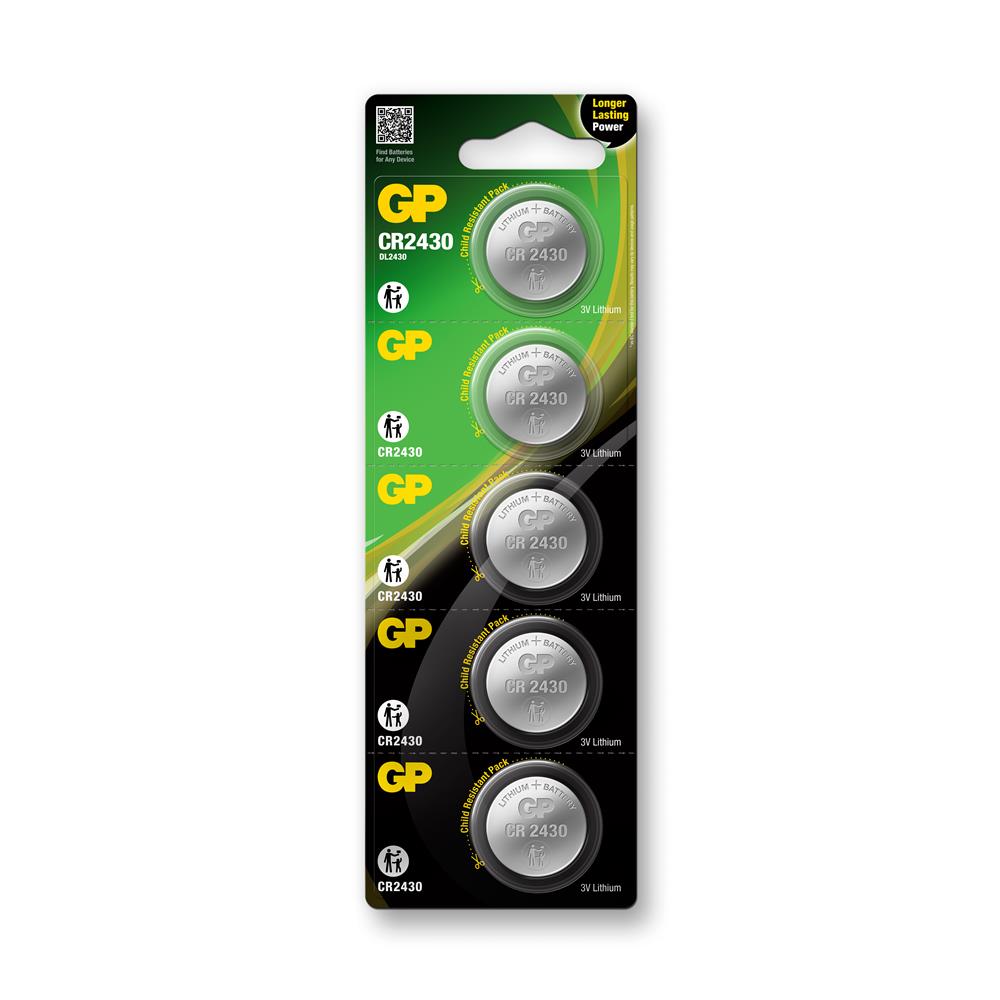 GP CR2430-C5 3V Lityum Düğme Pil 5li Paket