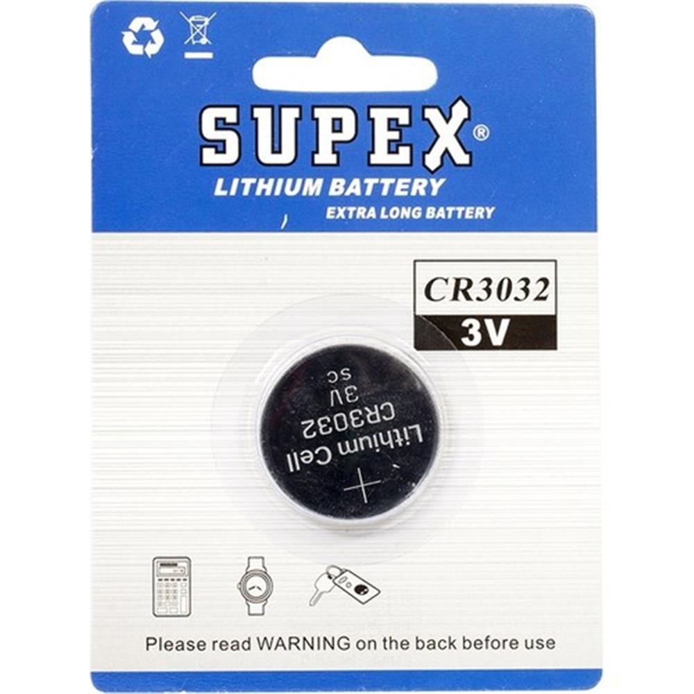 Supex CR3032 3V LİTYUM TEKLİ PAKET PIL