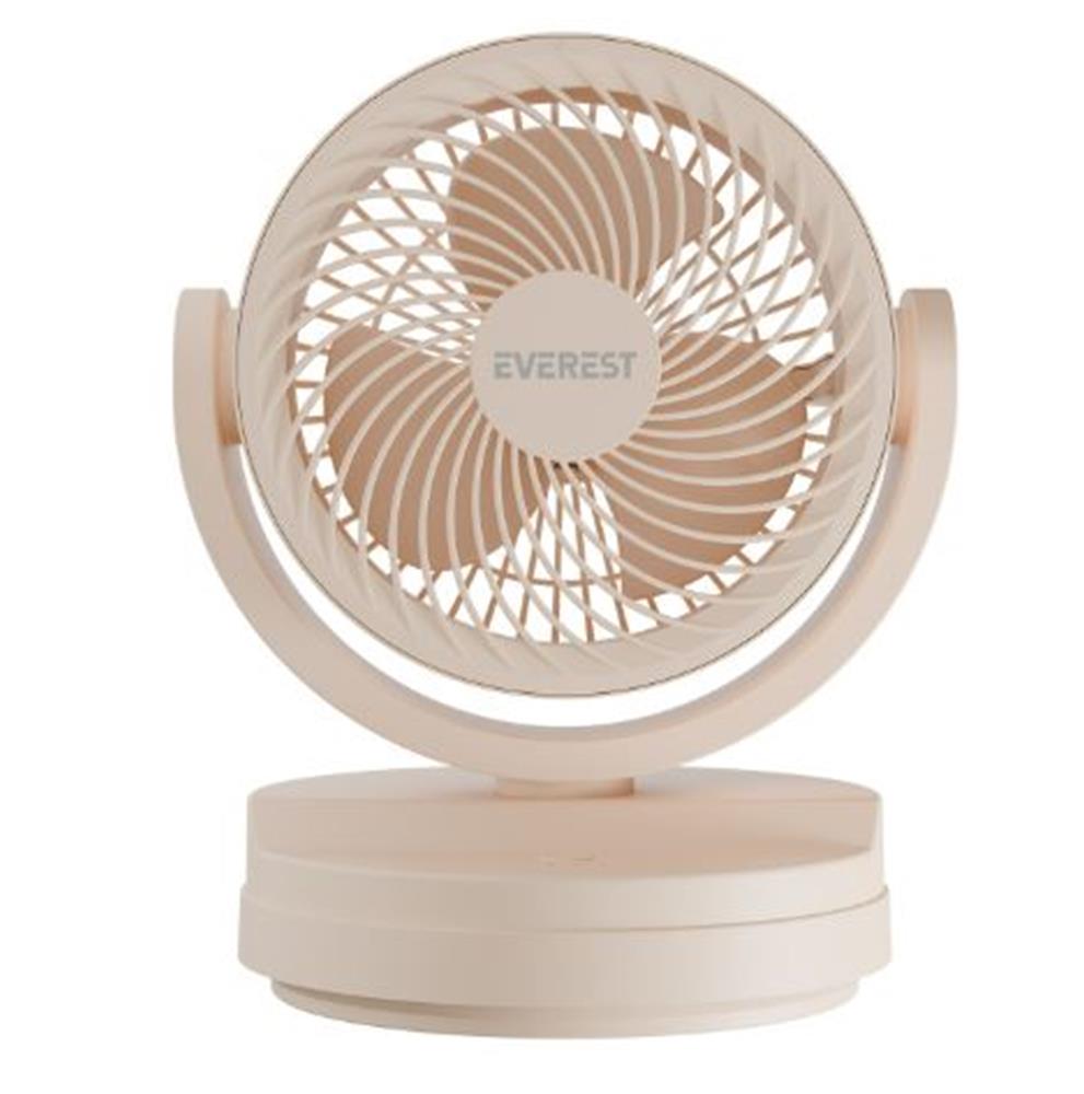 Everest EFN-509 Krem- Kahve 7 İnç 3 Kademeli 2100 USB FAN