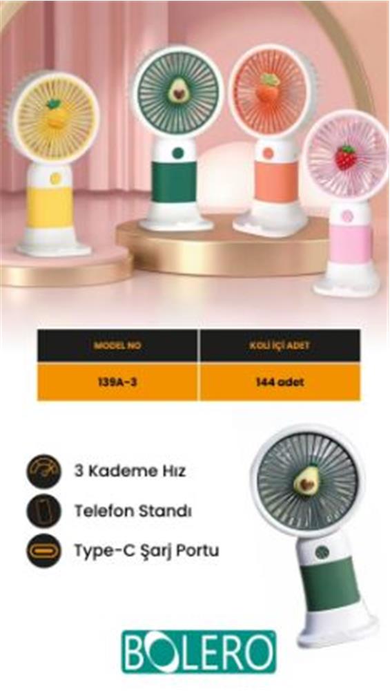 Bolero Mini Fan 139A-3 (SPG387) USB