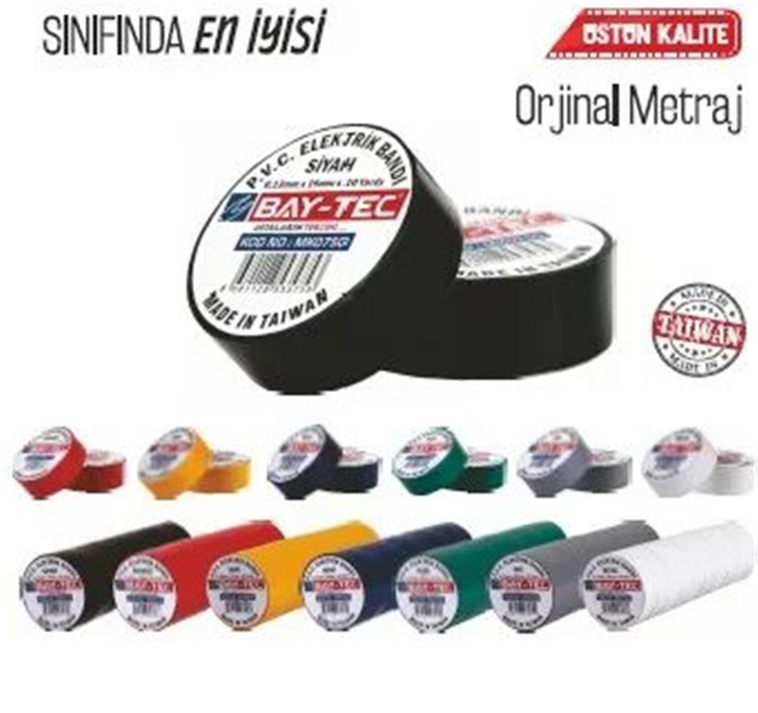 Bay-Tec Mk0800 Sarı 10lu Elektrik Bandı BANTLARI