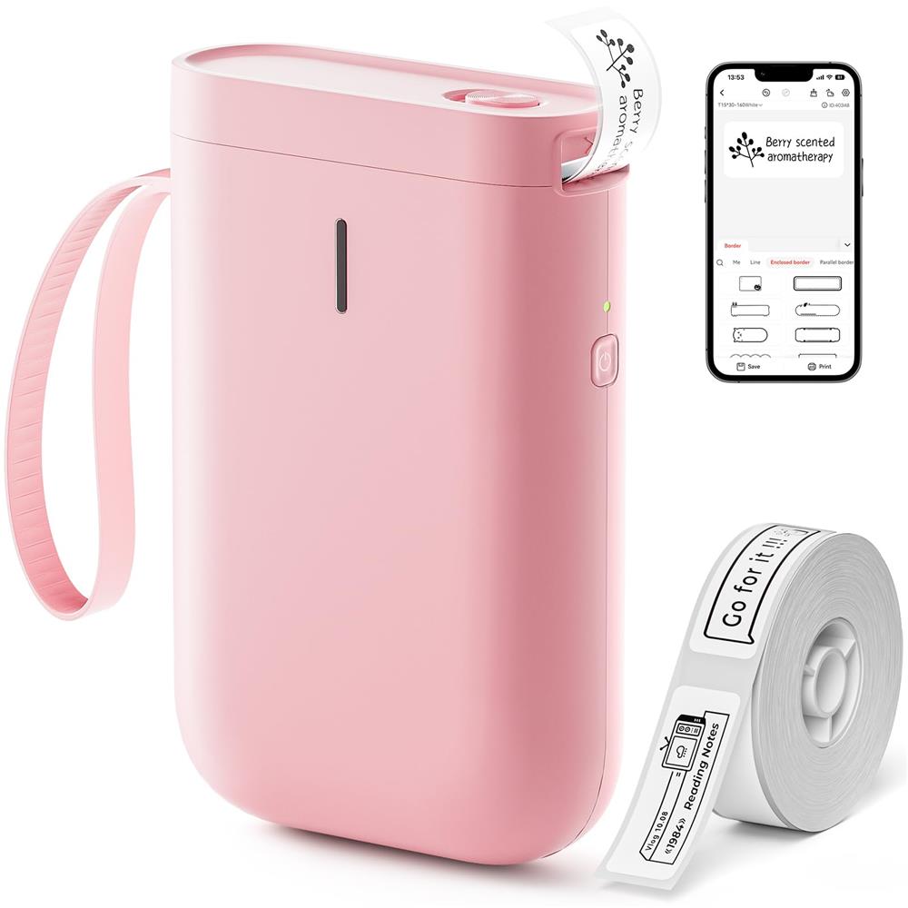 NIIMBOT D11 Pembe Termal Taşınabilir Bluetooth Eti ETIKET YAZICI
