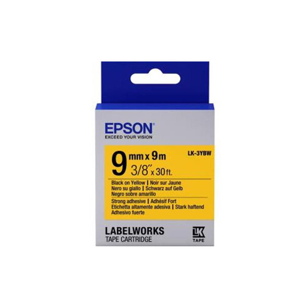 Epson LK-3YBW Güçlü Yapışkanlı Sarı Üzeri Siyah 9m ETIKET YAZICI