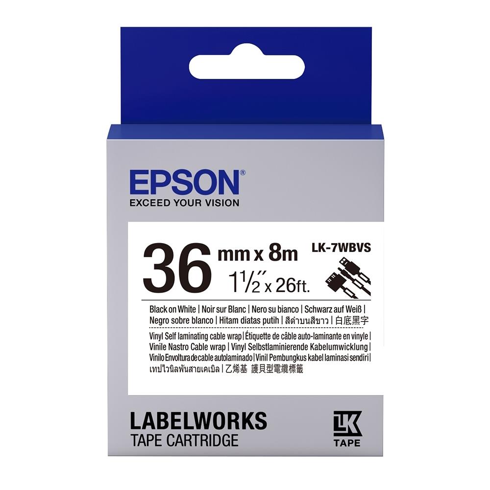 Epson LK-7WBVS Kendinden Laminasyonlu Kablo Giydir ETIKET YAZICI