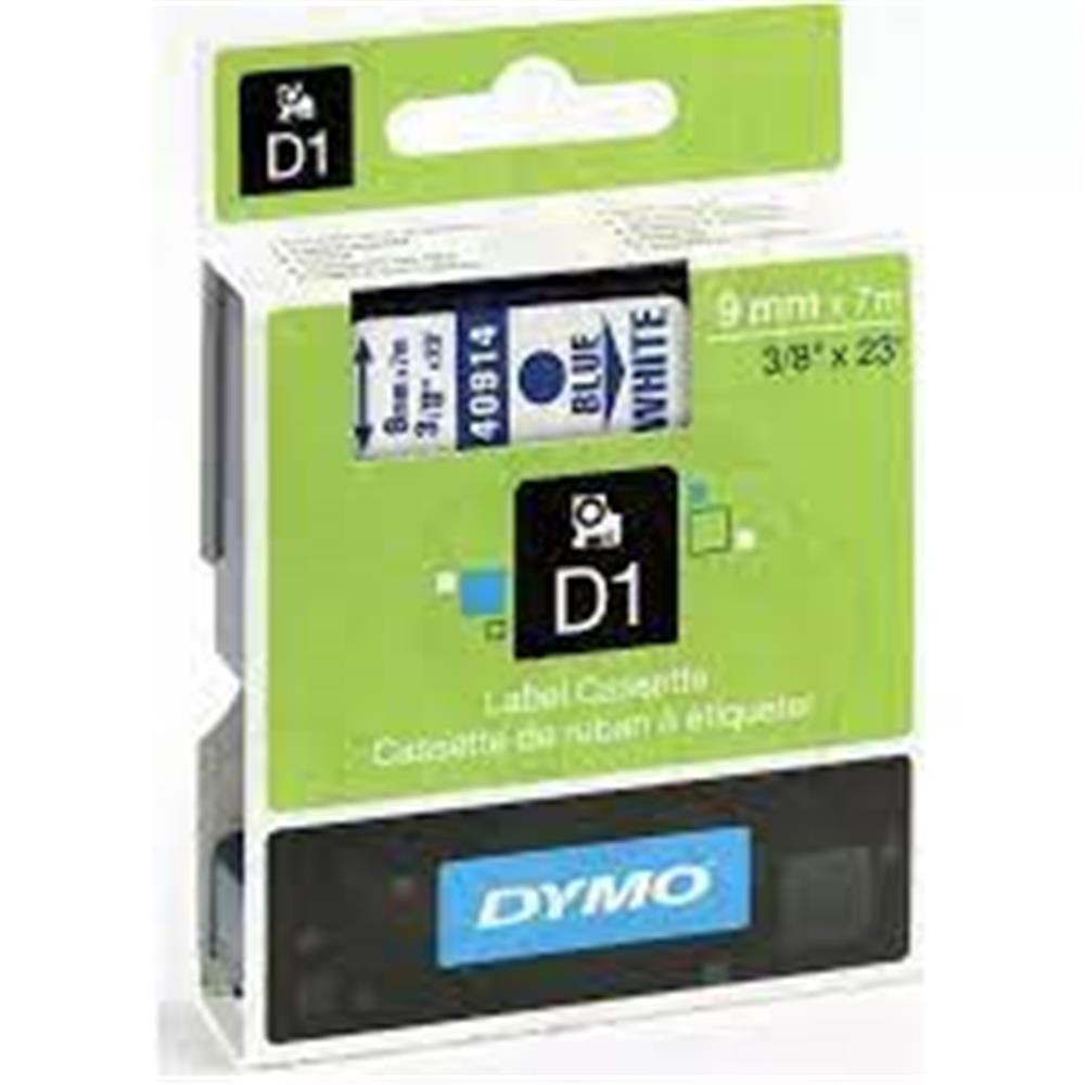 DYMO D1 Yedek Şerit 9 mmx7mt Beyaz/Mavi 40914 ETIKET YAZICI