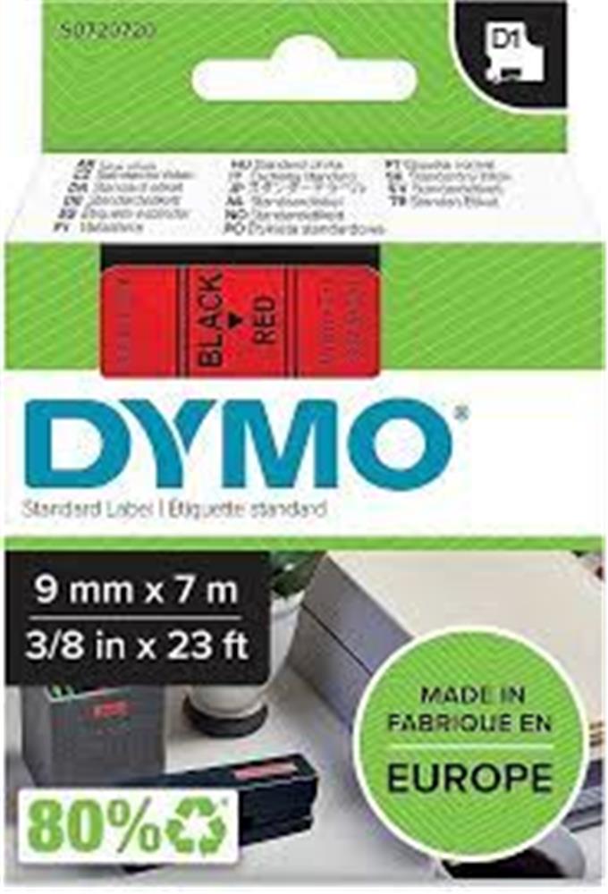 DYMO D1 Yedek Şerit 9 mmx7mt Kırmızı/Siyah 40917 ETIKET YAZICI