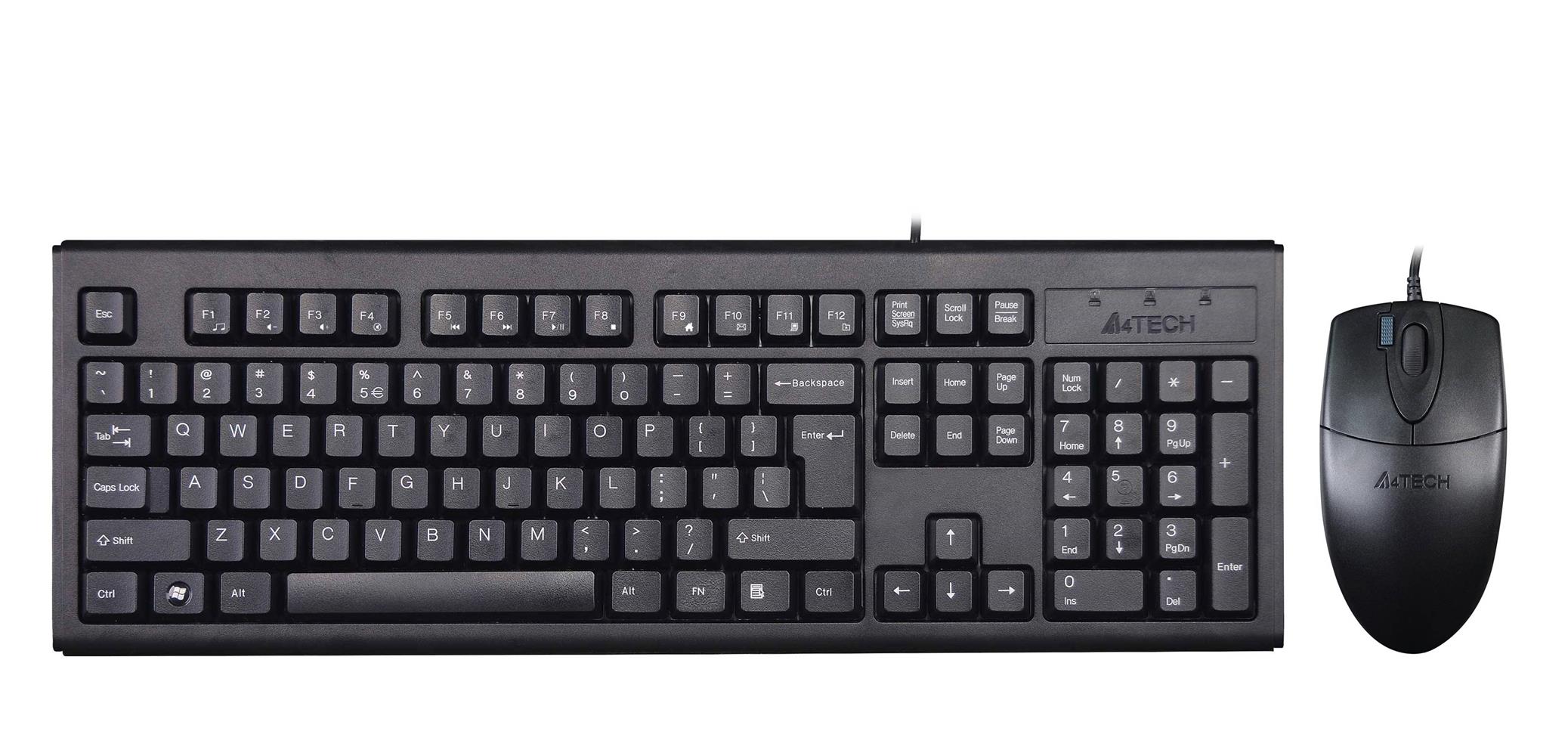 A4 TECH KM-72620D SİYAH Q TR USB KABLOLU SET KLAVYE MOUSE