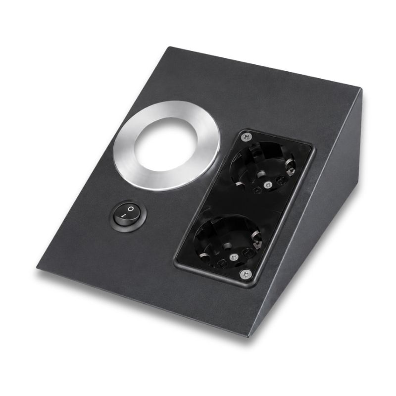 Cata Ct-5110 Tezgah Altı Priz Siyah Kasa / Günışığı LED AMPUL