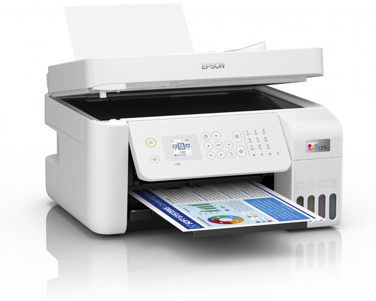 Epson L5296 MEAF Yazıcı-Tarayıcı-Fotokopi-Faks Renkli Mürekkep Tanklı Yazıcı Wi-Fi Ethernet