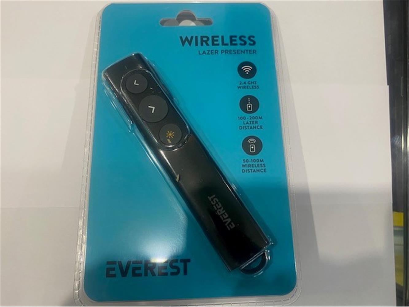 Everest TBA-11 2.4 GHz Kablosuz Type C Profesyonel Sunum Cihazı (100-200mt Lazer)(50-100mt Wıreless )
