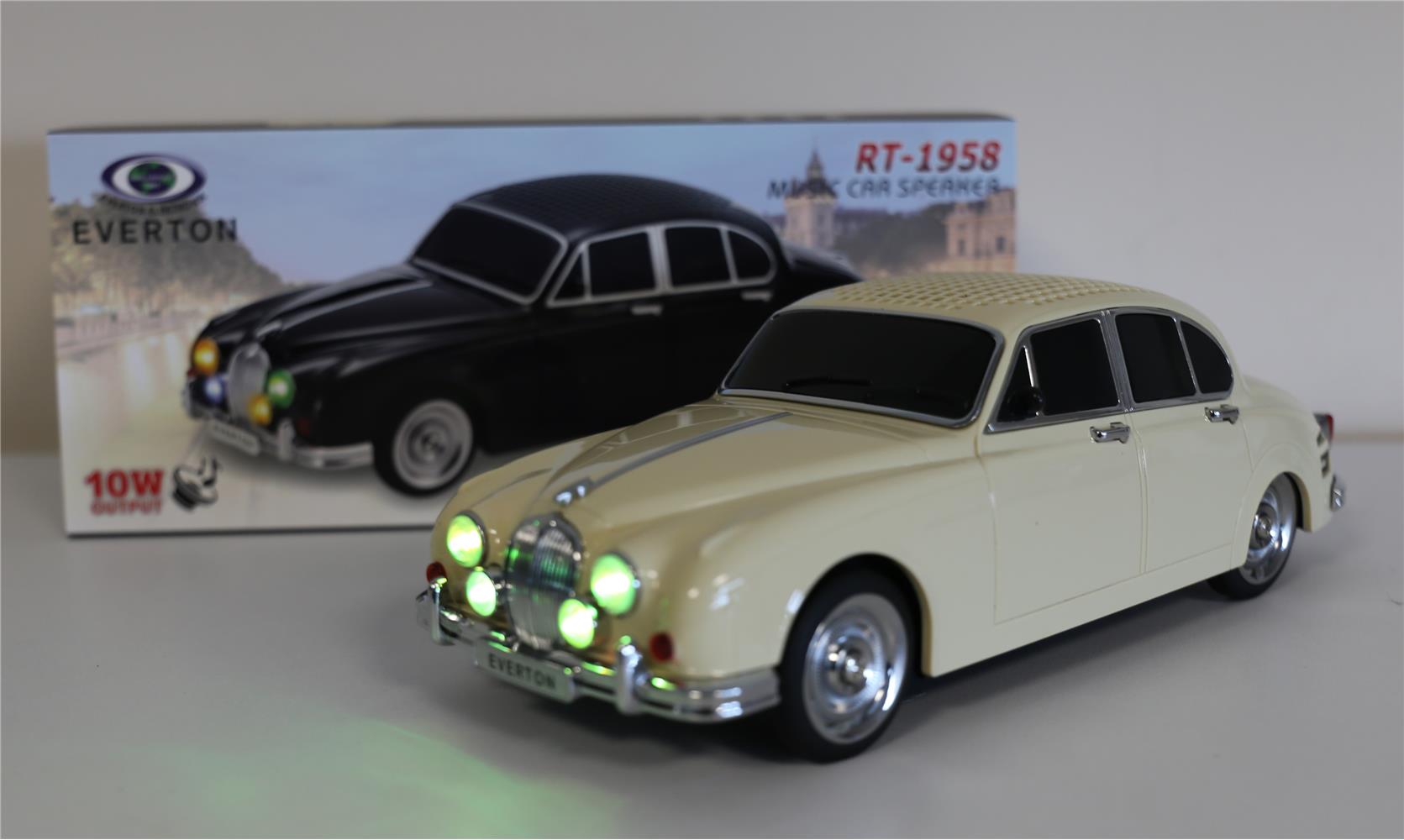 EVERTON RT-1958 Bej Arabalı Bluetooth Fm-Usb-Tf-Aux Şarjlı Nostaljik Radyo