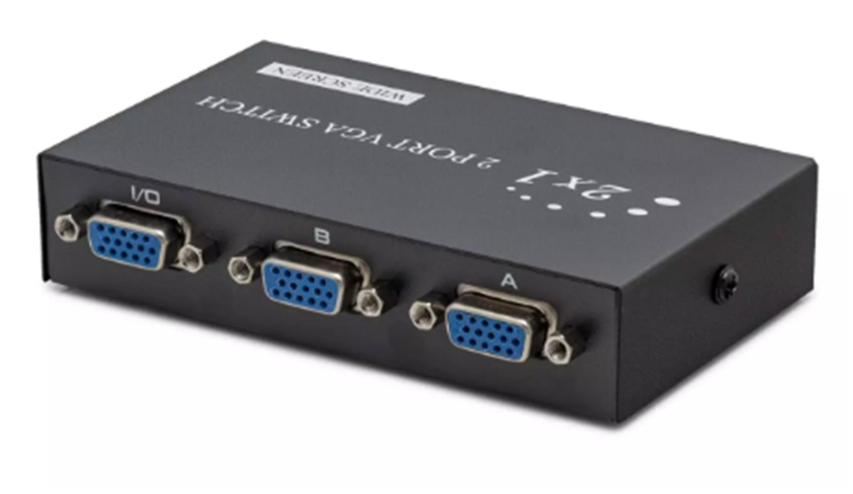 Hadron Hdx1280 2 Port Vga Switch 54 MHz 2Giriş 1Çıkış Butonlu Geçiş