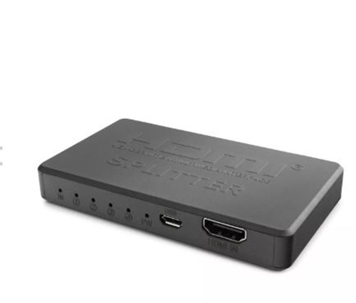Hadron Hdx1372 HDMI Splitter 4Port 4K-20 With Usb Power Cable